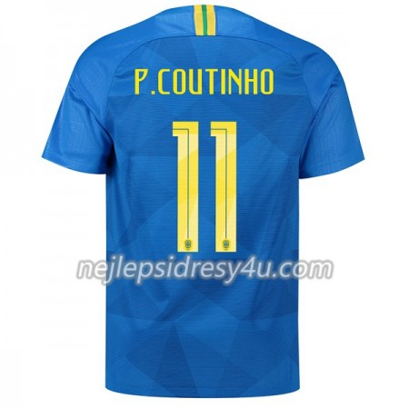 Fotbalový Dres Brazílie P.Coutinho 11 Venkovní MS 2018